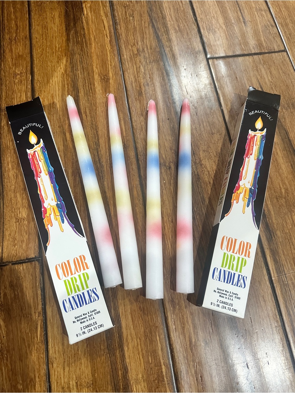 - Multicolor Taper Candles